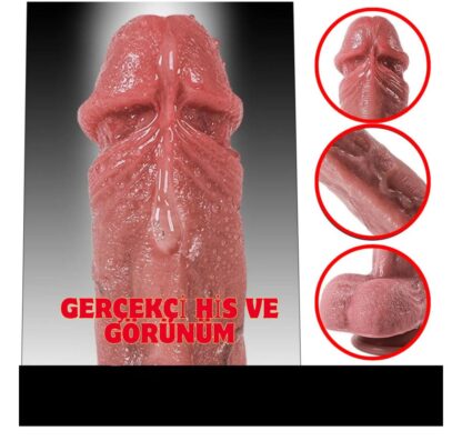 360° ROTASYONLU ISITMALI İLERİ GERİ HAREKETLİ DAMARLI 22 CM GERÇEKÇİ PENİS - Görsel 6