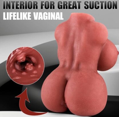 Premium Sucking Masturbator Kate - İleri Geri Hareketli Emişli Realistik Manken Çift Girişli Sesli Titreşimli Vajina - Görsel 5